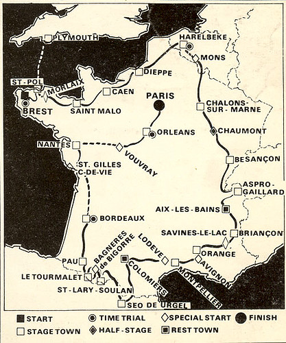 TdF'74 - parcours