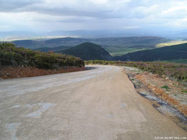 Zona del aparcamiento del Mirador de Orelln