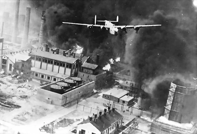 42-40402-B-24D-Liberator-9AF-98BG345BS-W-The-Sandman-over-Ploesti-1st-Aug-1943-02 42-40402-B-24D-Liberator-9AF-98BG345BS-W-The-Sandman-over-Ploesti-1st-Aug-1943-02