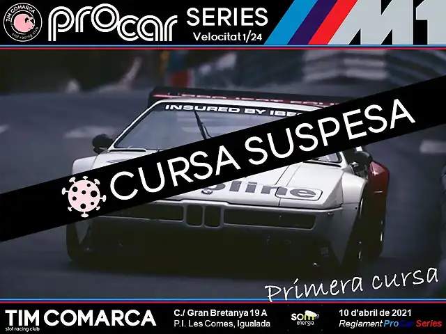Cartell ProCar Series - Cursa 1s