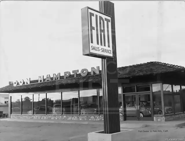 Palo Alto - Fiat-H?ndler Don Hampton,  Kalifornien 1957