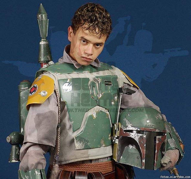 Una foto de Boba Fett sin casco