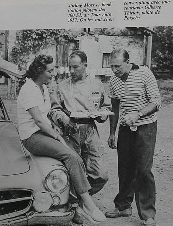 Stirling Moss - Ren Cotton - Gilberte Thirion - TdF'57