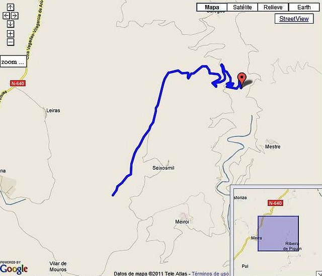 Cruz de Meira por O Pieiro (Ro Eo) mapa