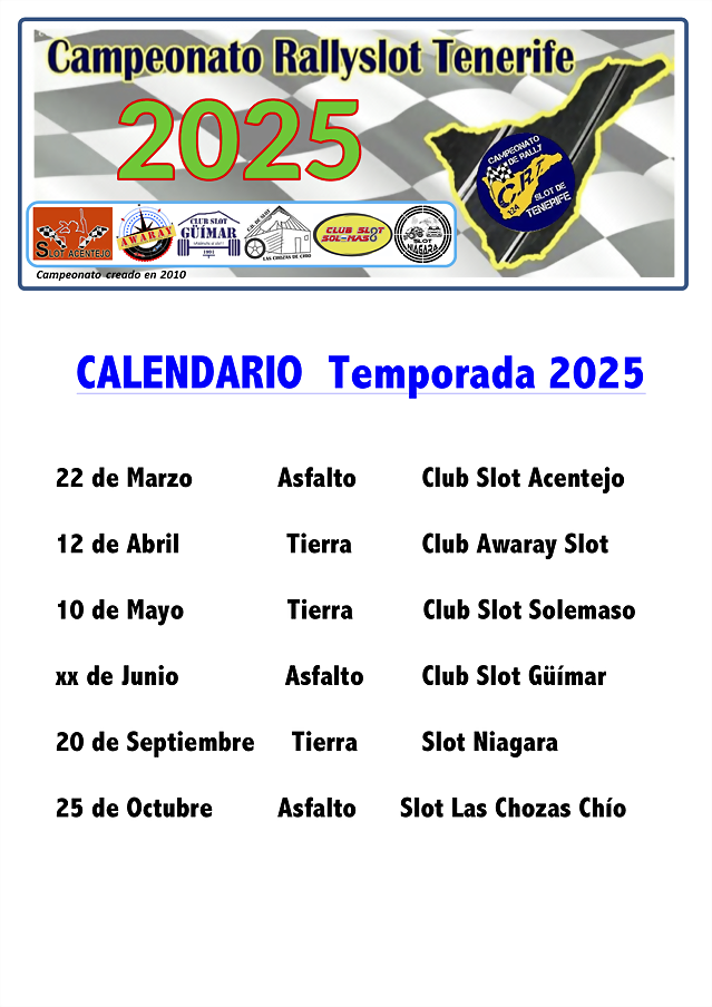 CALENDARIO  CRT25