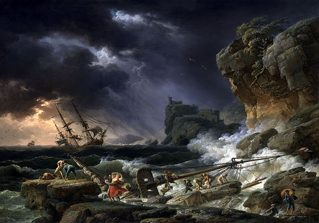 Claude Joseph_Vernet_A shipwreck in Stormy Seas, 1770 The National London Gallery