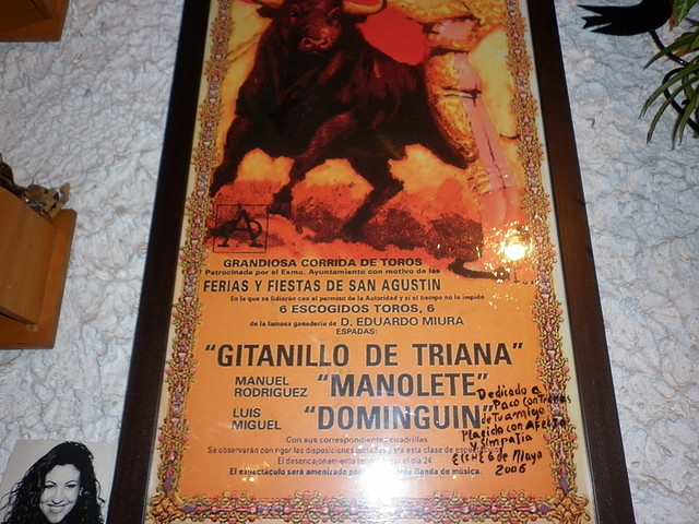 Cartel taurino para los festejos del 28 de agosto, San Agustn, en la plaza de toros de Linares