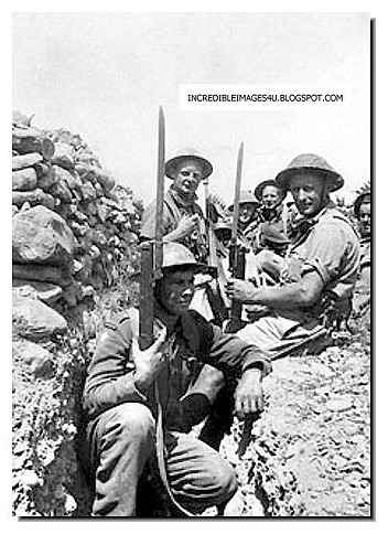 british-soldiers await the Germans in  Greece.