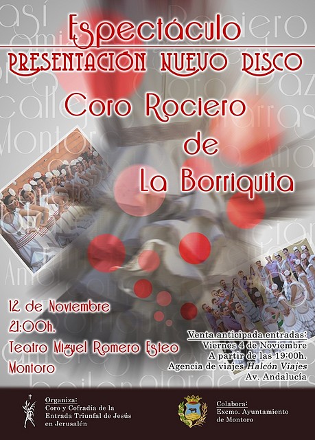 Cartel oficial Disco Coro Rociero La Borriquita