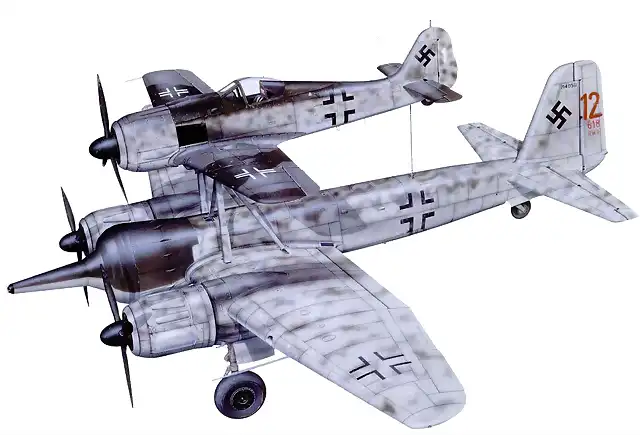 Artwork-Junkers-Ju-88G-Mistel-6.KG200-(R12)-Riedel-Tirtrup-1945-0A