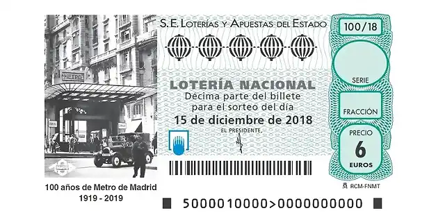 Decimo Loter?a Nacional con foto retro