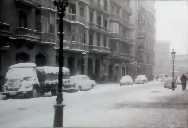 Barcelona nevada 1962 Rbla. del Prat