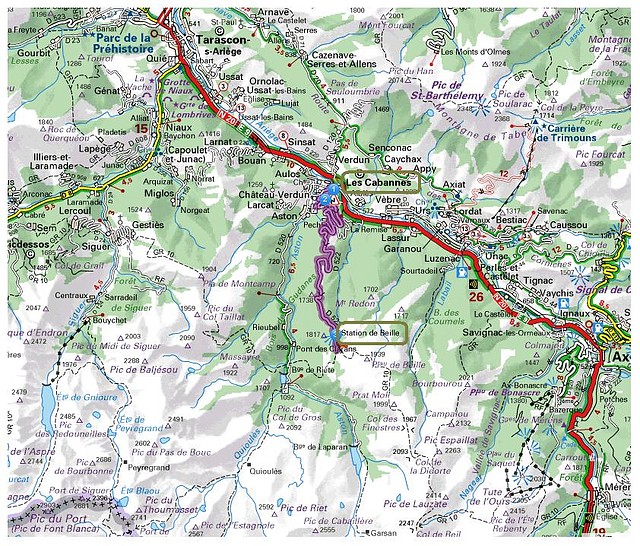 mapa de Plateau de Beille