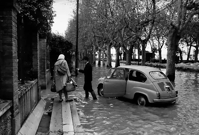 Gardasee - Sirmione  ?berflutetes Seeufer ,1960