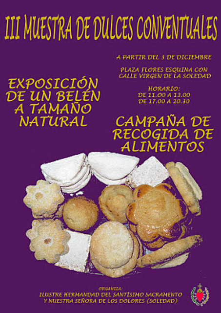 Cartel muestra de dulces