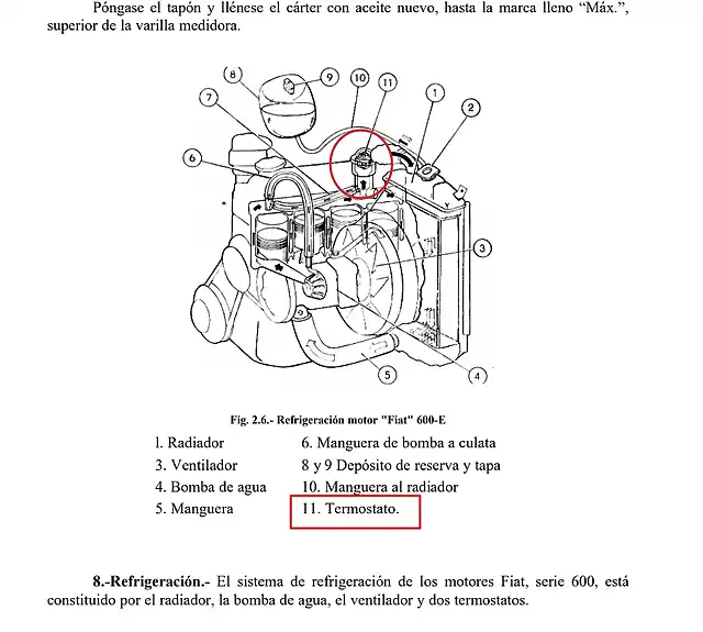 termostato Fiat 600E