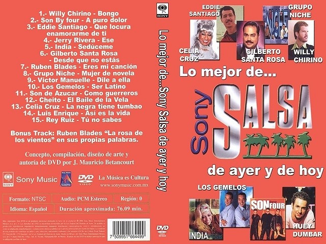 Sony Salsa - Lo Mejor De Ayer y hoy - Caratula DVD