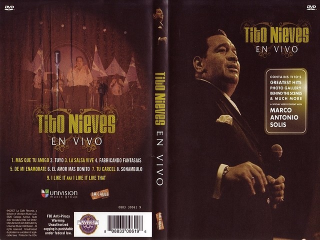 Tito Nieves - En Vivo - Caratula DVD