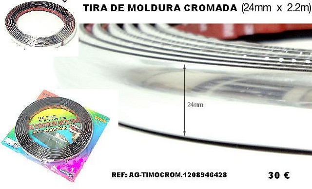 tira de moldura cromada 24mm 2,2m.AG-TIMOCROM.1208946428.knbox