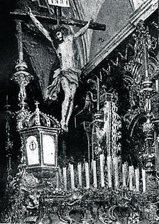 El paso del Cristo de la Vera Cruz  en su salida 1939