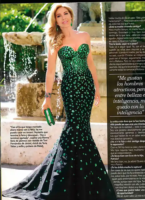 NORMA DUVAL revista LOVE vestido verde