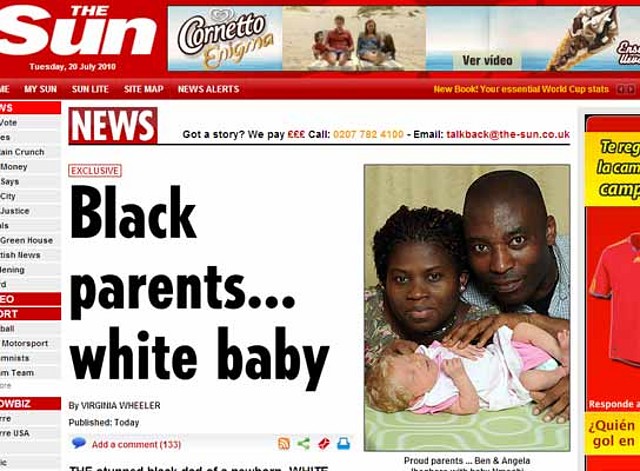 Padres Negros niña rubia Padres Negros niña rubia