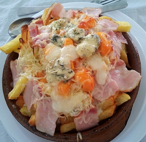 Ensalada caliente de jamn de York y queso