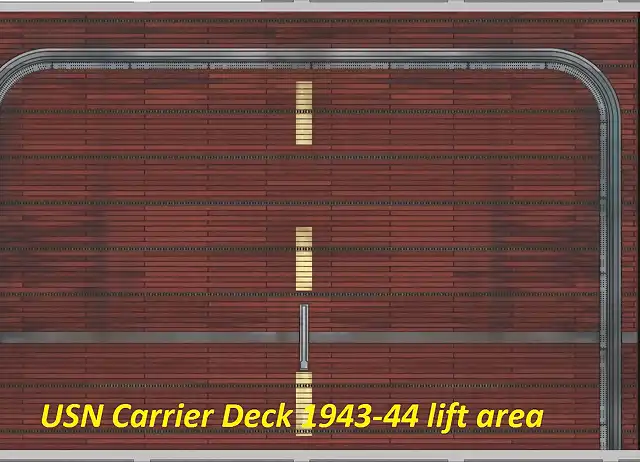 USN Carrier Deck 1943-44 lift area