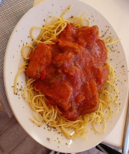 Espaguetis a la napolitana Espaguetis a la napolitana