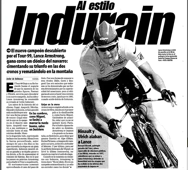 ARMSTRONG COMO INDURAIN