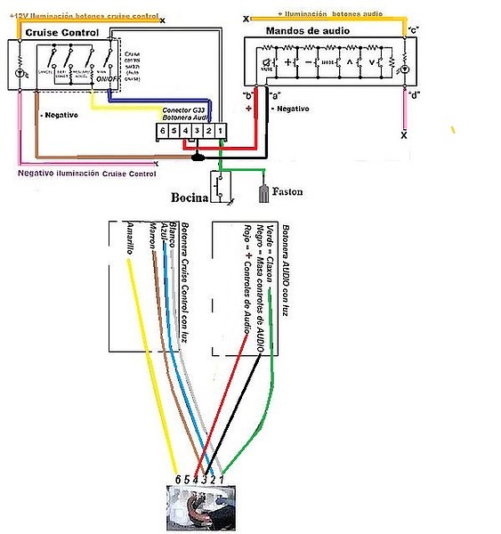 Conexiones cables_G33_botones sin iluminacion