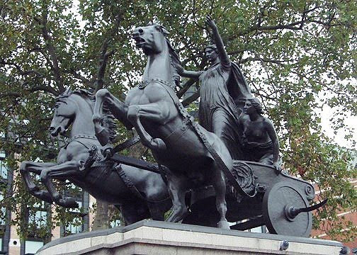 estatua-boudica-hijas, por Thomas Thornycroft en Londres