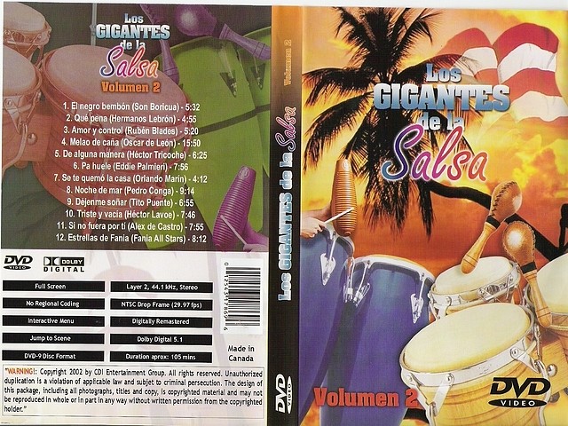 Los Gigantes De La Salsa Vol.2 - Caratula DVD