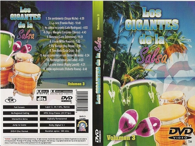 Los Gigantes De La Salsa Vol.3 - Caratula DVD