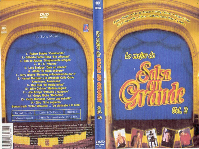 Lo Mejor De Salsa En Grande Vol.2 - Caratula DVD