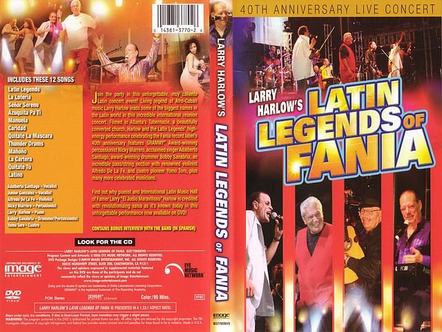 Larry Harlow - Latin Legends Of Fania - Caratula DVD