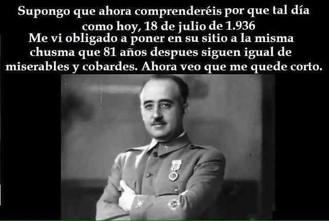 FRASE DE FRANCO SOBRE 18 DE JULIO