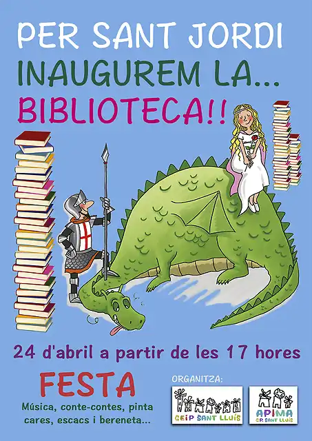 Poster Sant Jordi i Biblioteca