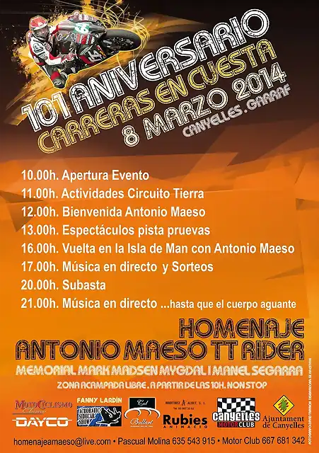 101 aniversario carreras en cuesta