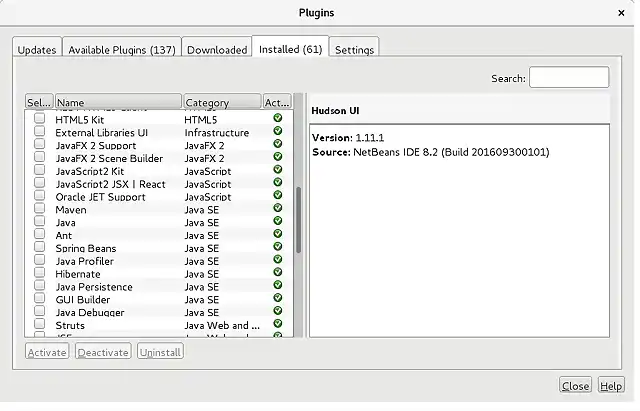 Plugins-Netbeans