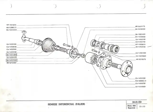 Semieje del diferencial (palier)