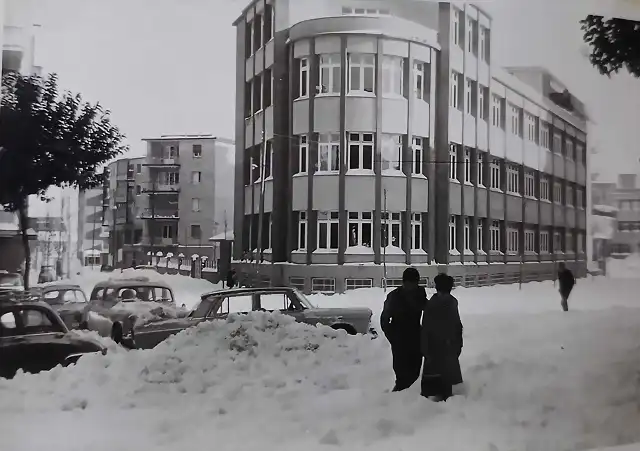 Barcelona nevada 1962 c. Cardenal Tedeschini Escola Arrels