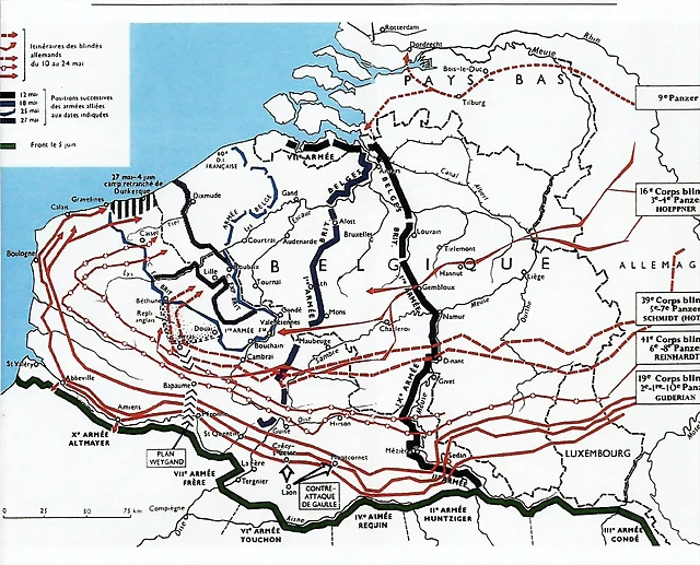 Mapa Dunkerque