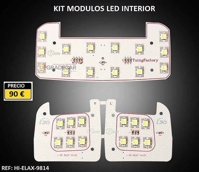 modulo led interior kit completo.HI-ILAX-9814.Upgradecar