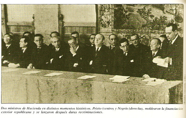 dos ministros de hacienda Prieto y Negrin. dos ministros de hacienda Prieto y Negrin.