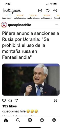 Chile sanciona a Rusia