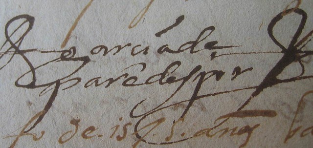 1557 FIRMA DE GARCA DE PAREDES, PRIOR