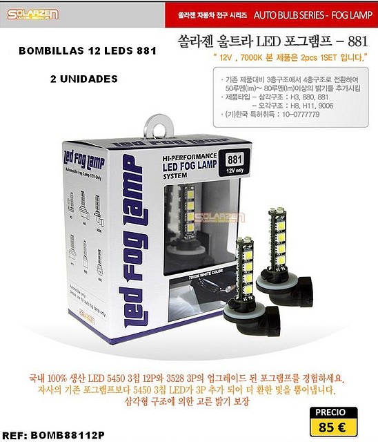 Bombilla led 881 12P1. BOMB88112P