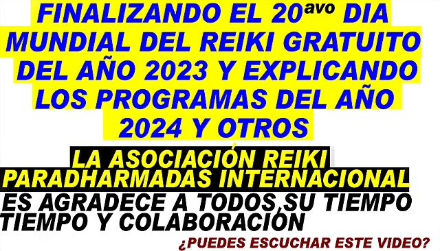 FINAL DEL DIA MUNDIAL DEL REIKI GRATUITOS 2023