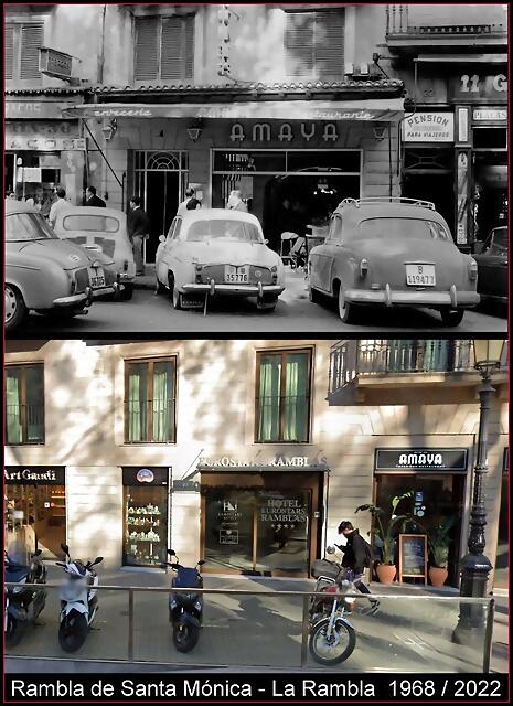 Barcelona Las Ramblas - Rambla Sta. M?nica 1968 - 2022